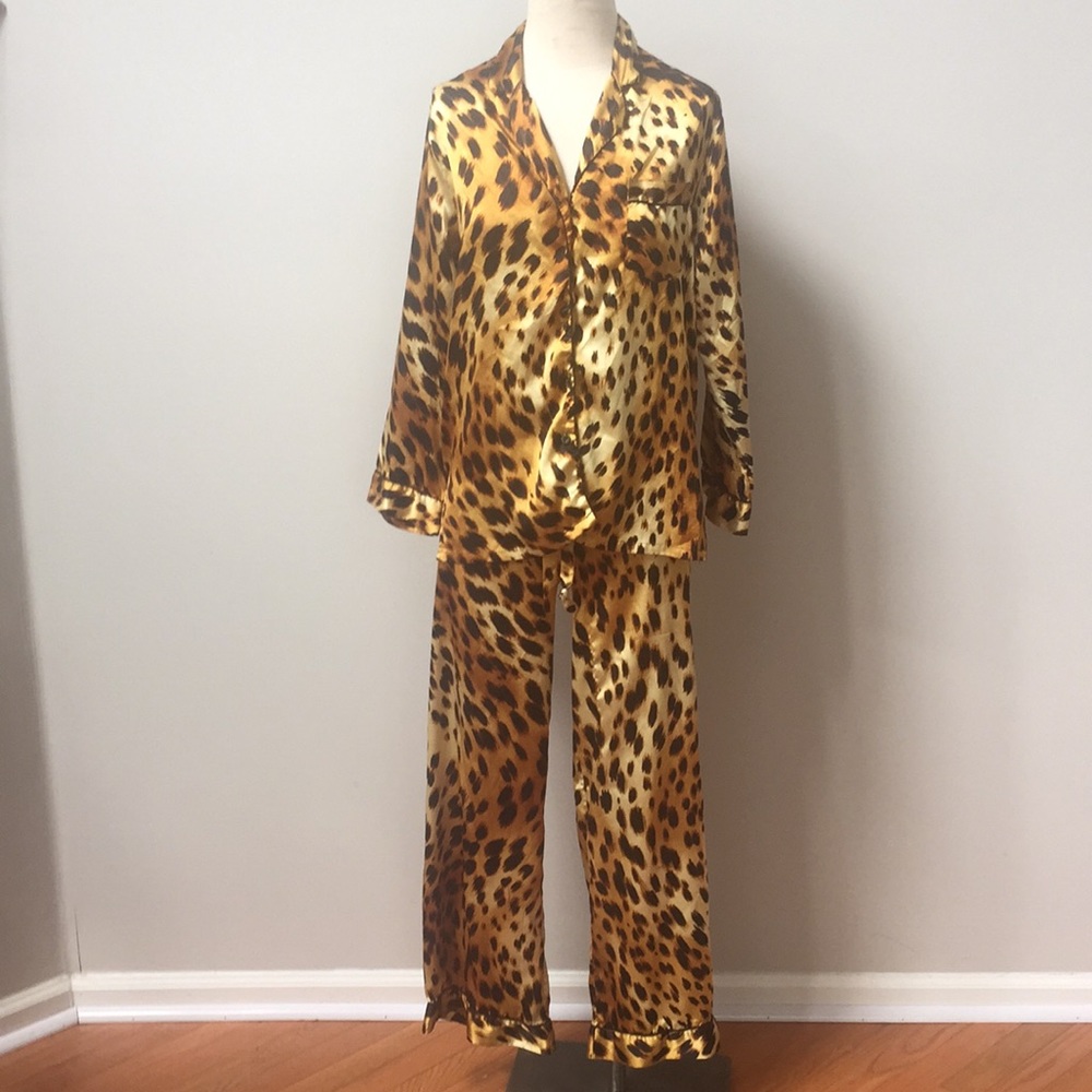 Victoria Secret- Satin Leopard PJs